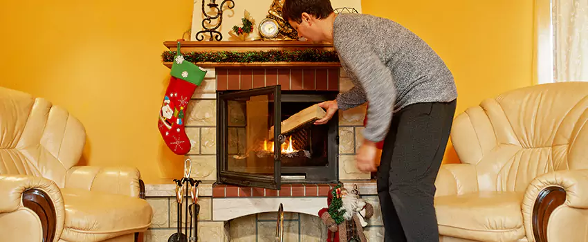 Rusted Metal Fireplace Restoration in Jollyville, Texas
